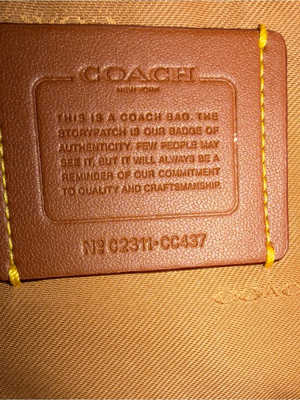 Coach Cary CC437 Black Pebbled Leather Shoulder Bag - Picture 8 of 8